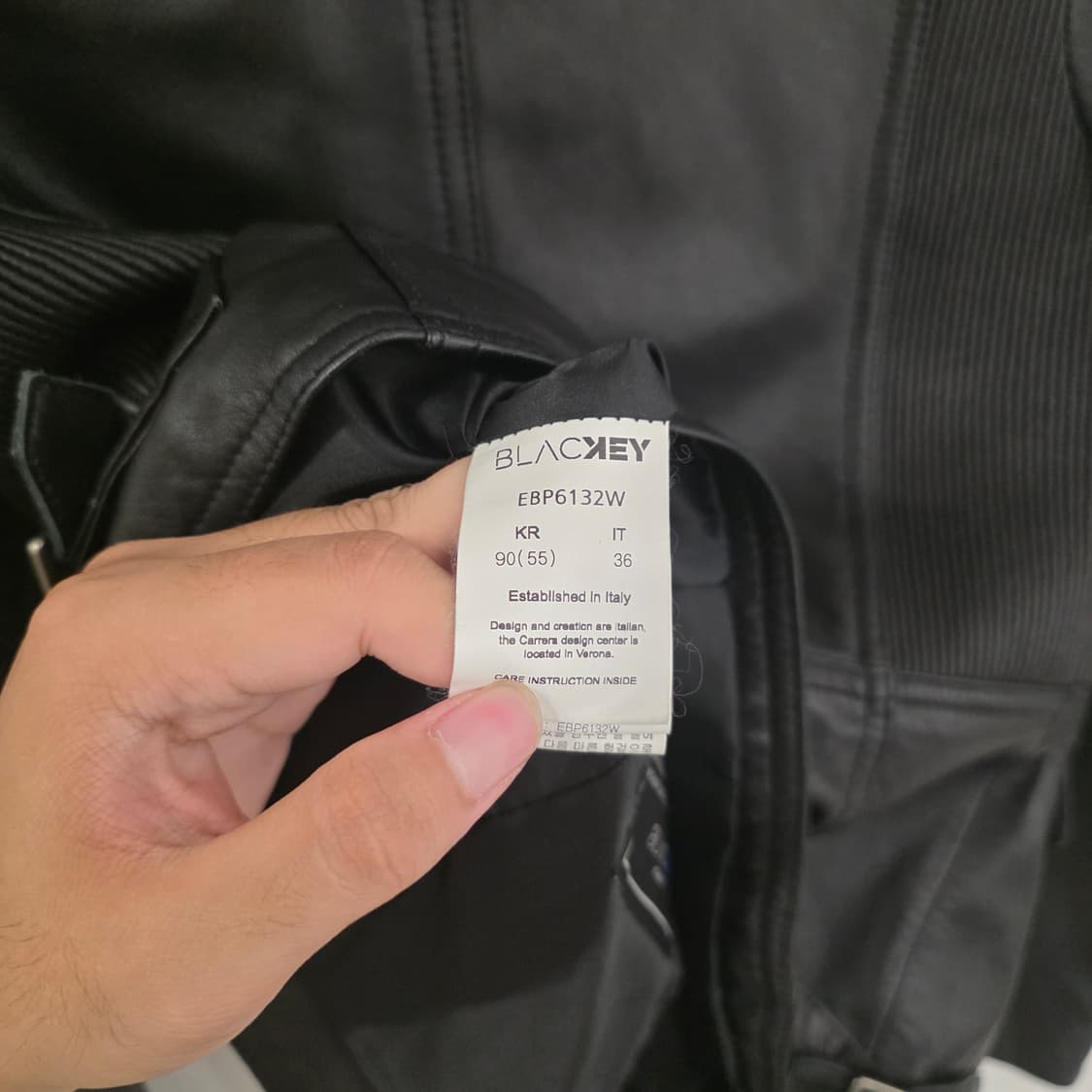 블랙키 이태리 램 스킨 라이더 자켓 55 상품이미지8