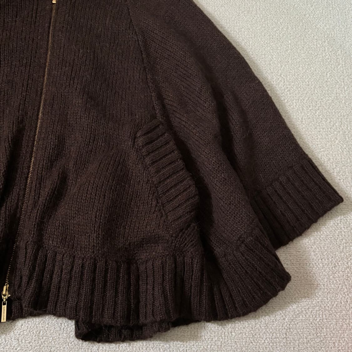 일본빈티지 모리걸 모리룩 브라운 케이프 퍼 아우터 상품이미지3