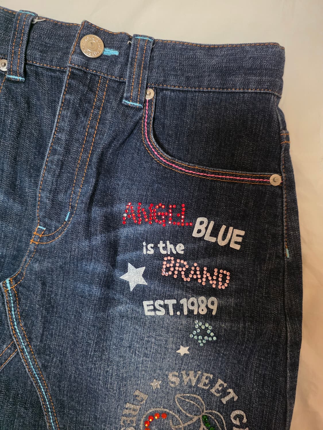 빈티지 엔젤블루 angel blue 데님 스커트 갸루 상품이미지3