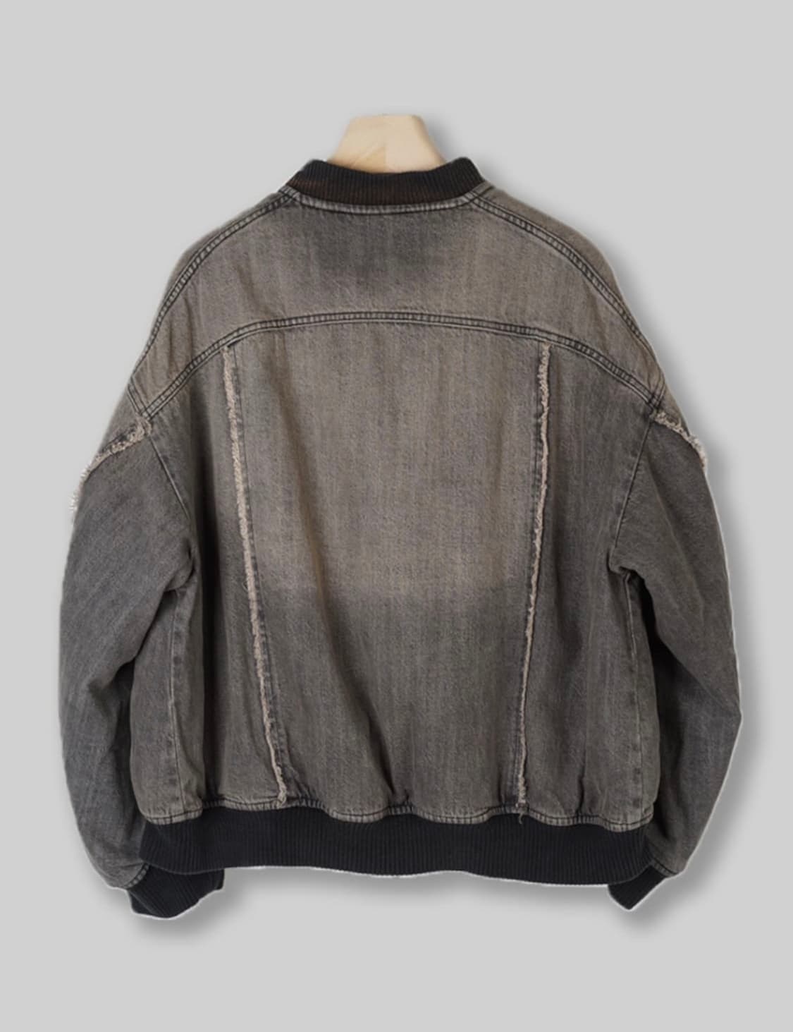 비긴202 빈티지 데님 MA-1  [Bleached Black] 상품이미지2