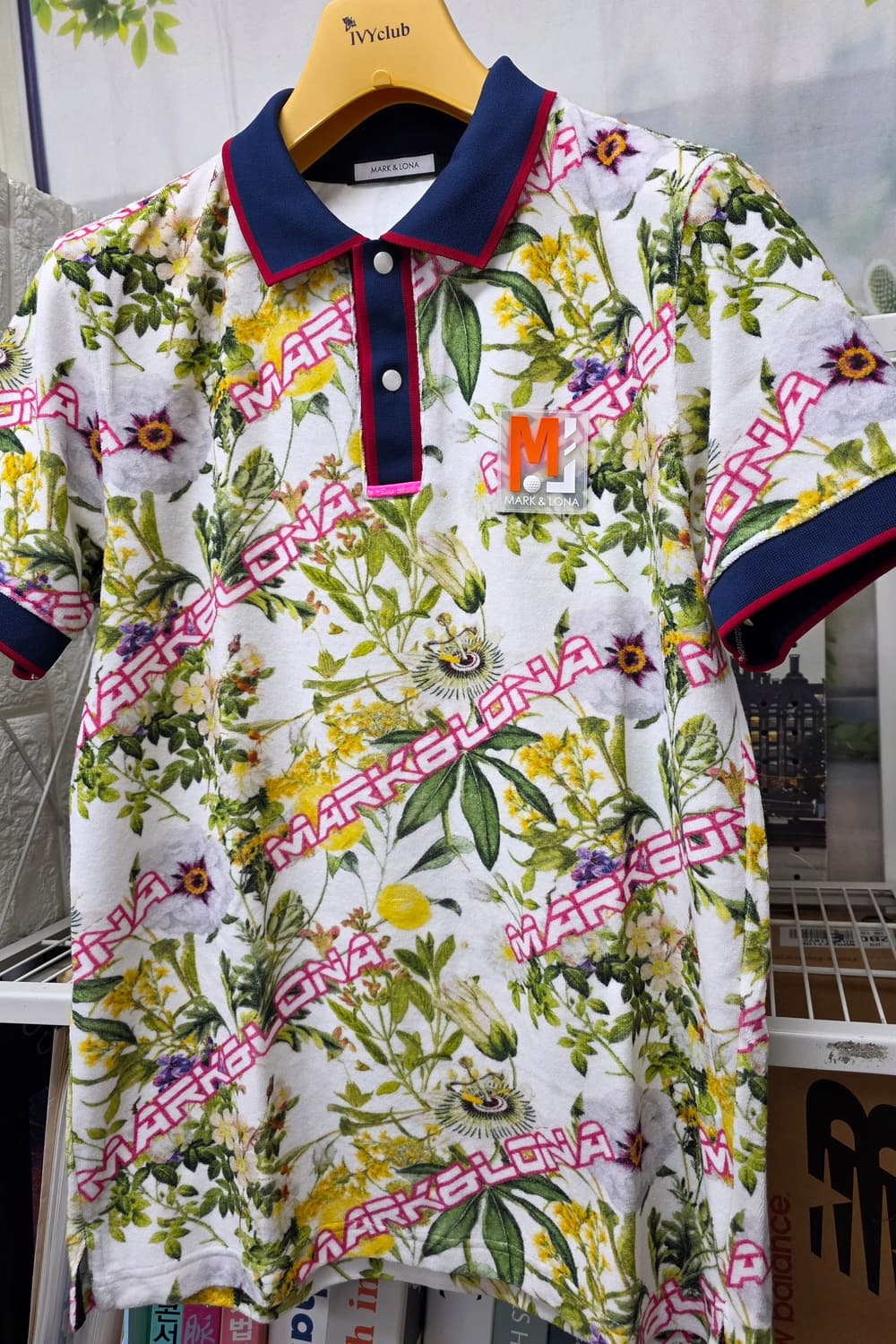 마크앤로나 남성 골프반팔티 100 플로럴 반팔 폴로셔츠 MM80 상품이미지2