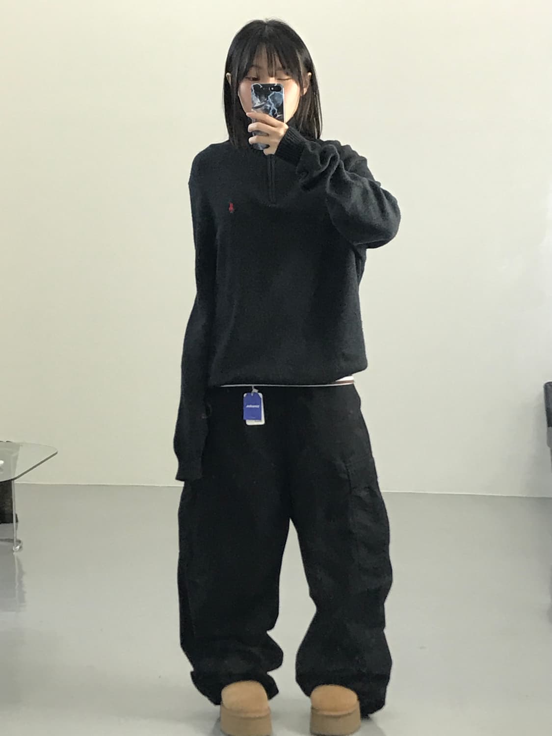  폴로랄프로렌 블랙 반집업 니트 상품이미지2