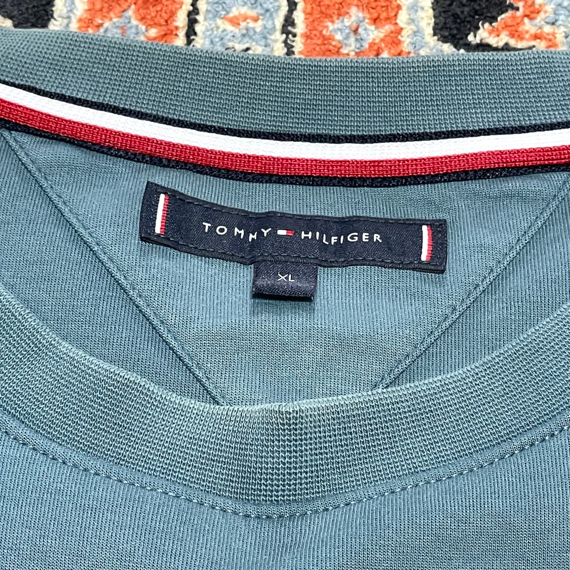 타미힐피거 청록 맨투맨 남성XL 상품이미지4