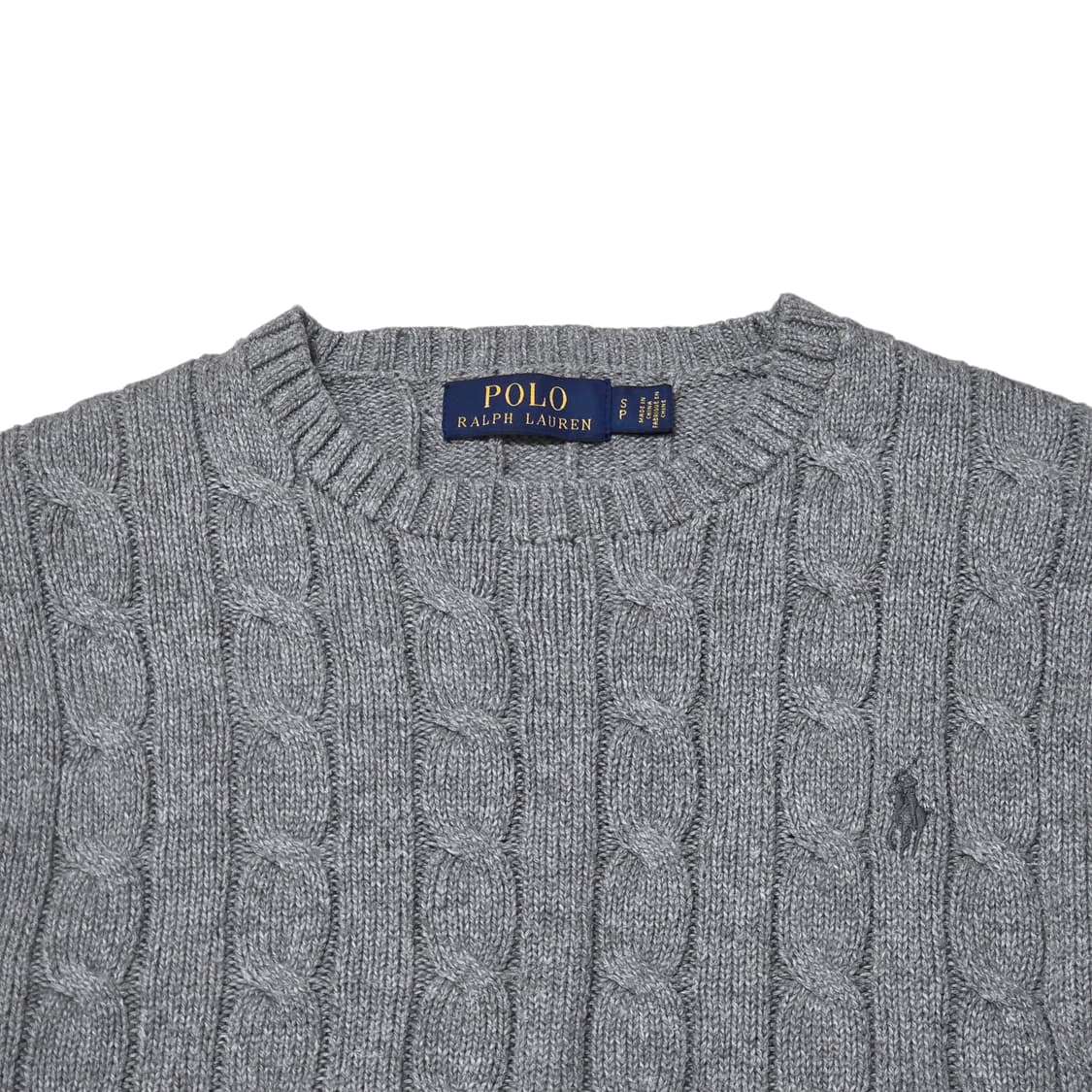 Polo Ralph Lauren 폴로 랄프로렌 그레이 코튼 꽈배기 니트 상품이미지2