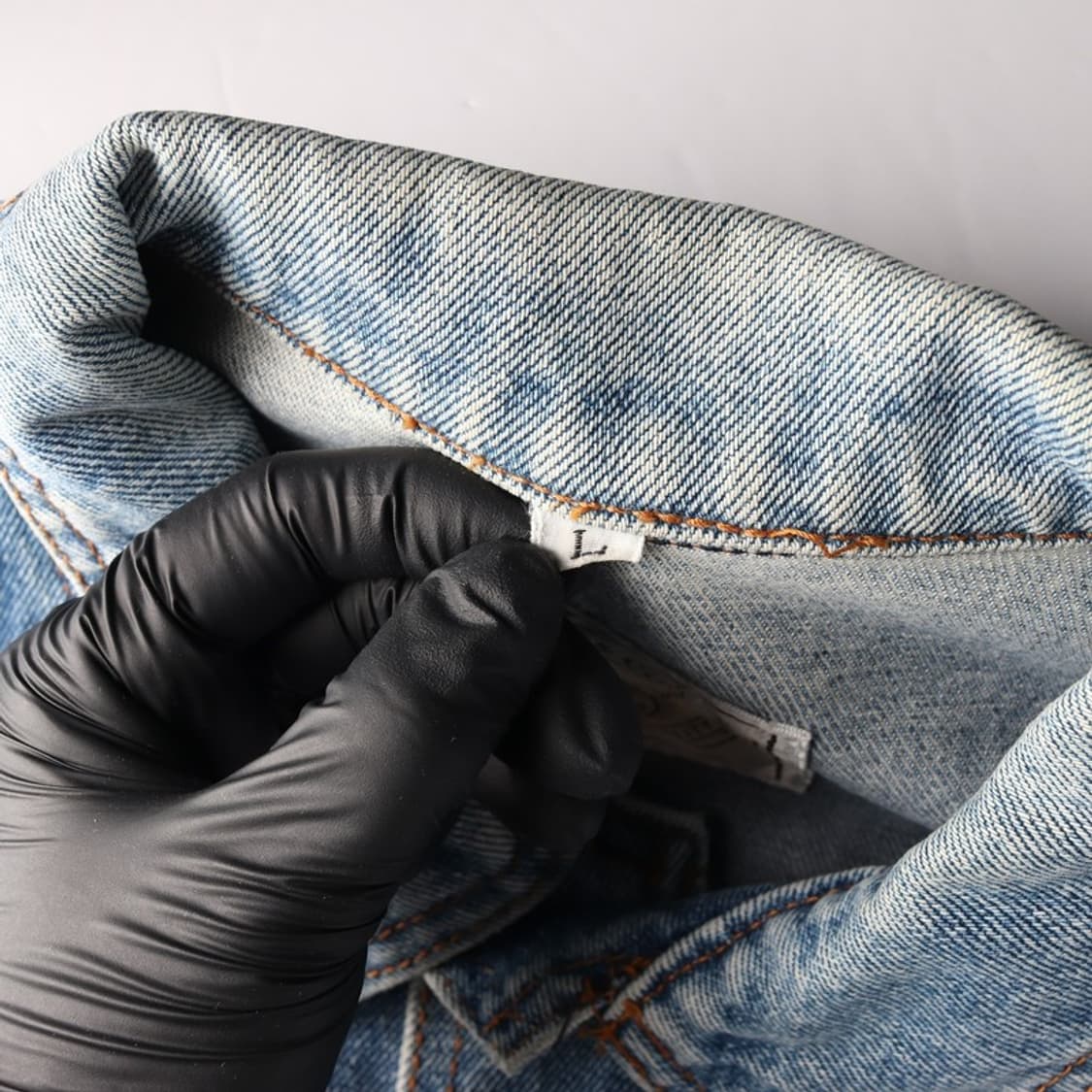 리바이스 빈티지 골드 메달리온 크롭 데님 트러커 L 상품이미지6