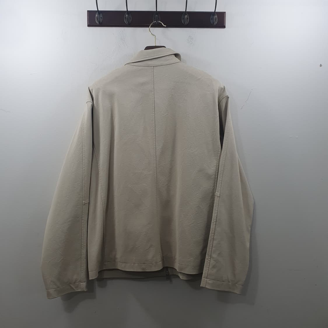 XL 예일 남성 크림색 카라넥 빈티지 풀집업 가벼운 자켓 점퍼 상품이미지7