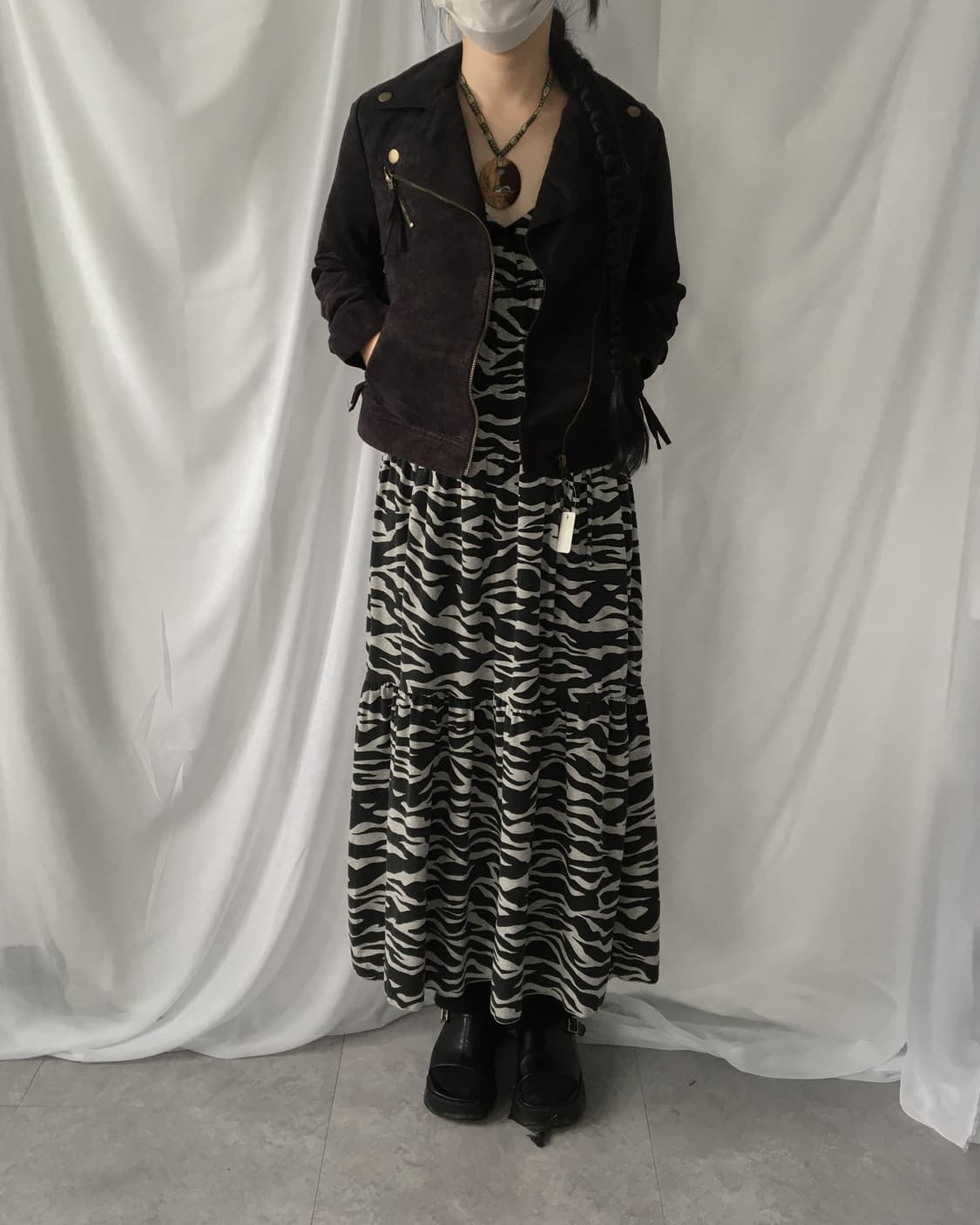 Zebra pattern sleeveless onepiece 상품이미지8