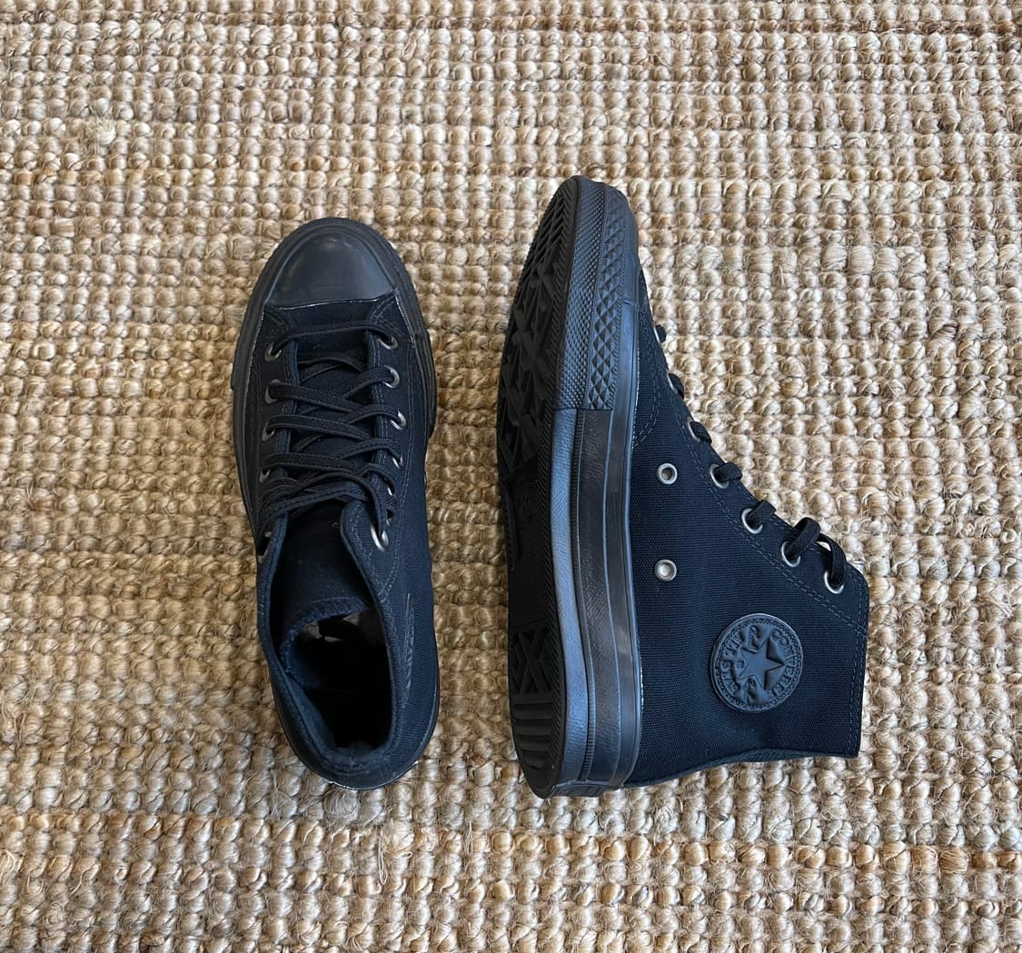 [230]컨버스 척70 올블랙 하이  상품이미지6