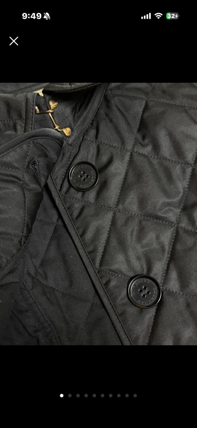 정품 버버리 블랙 퀼팅 자켓 S (메이드인보스니아) 상품이미지1