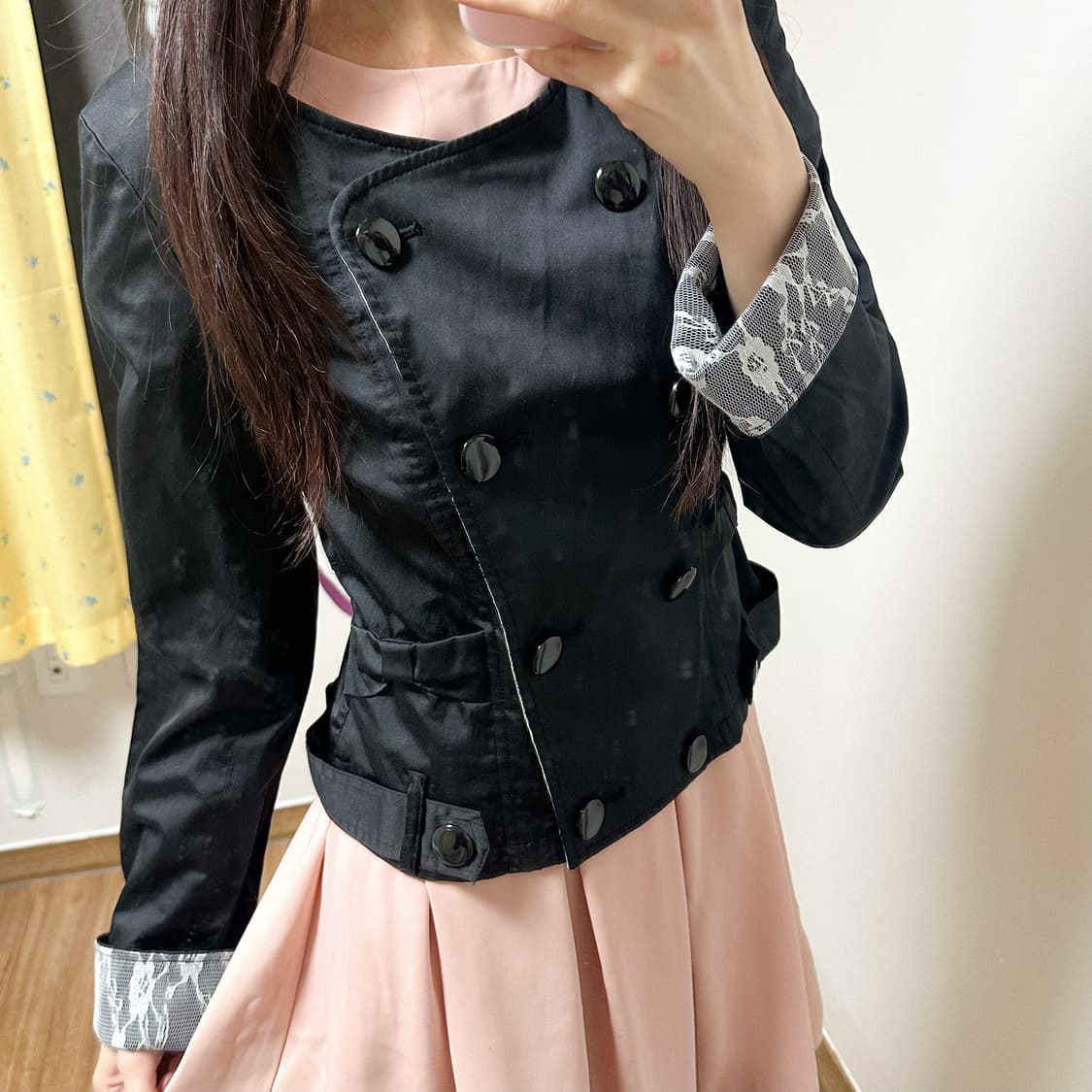 빈티지 로디스포토 블랙 레이스 리본 자켓 히메갸루 로걀 라떼 달천깔 고딕 상품이미지1