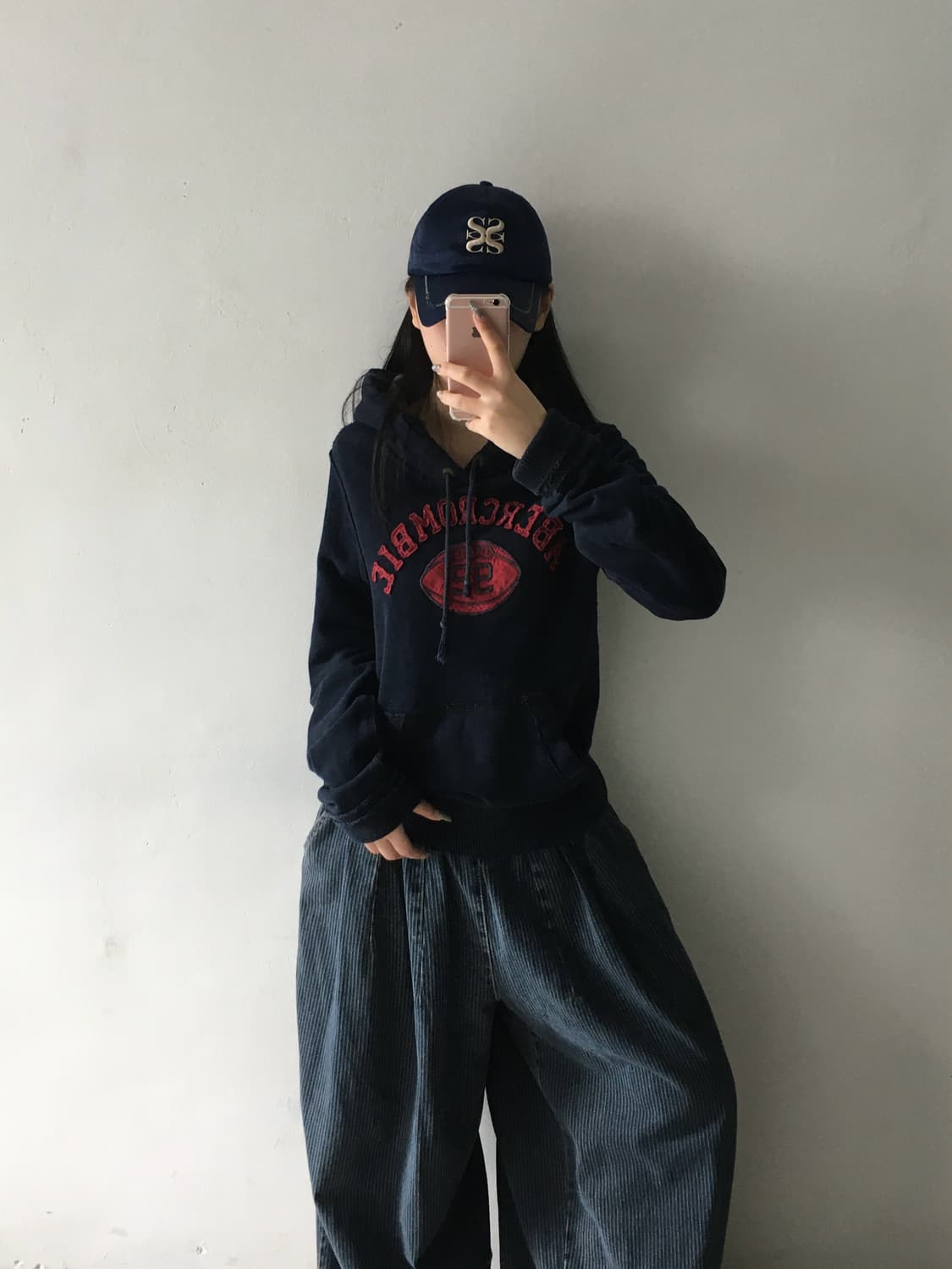 아베크롬비 자수패치 로고 후드티 상품이미지1