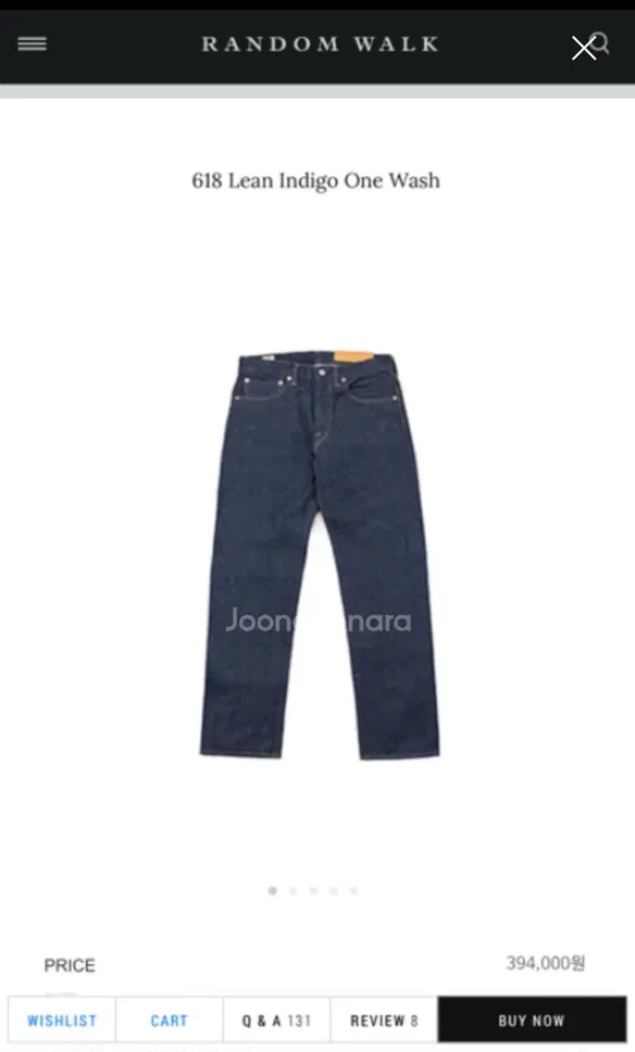 새상품)아나토미카 618 린 인디고 데님 33 상품이미지1