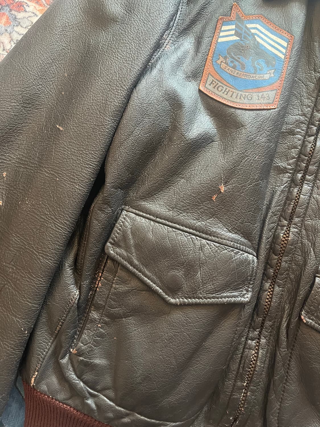 70s 80s L.L Bean G-1 Leather Jacket 상품이미지3