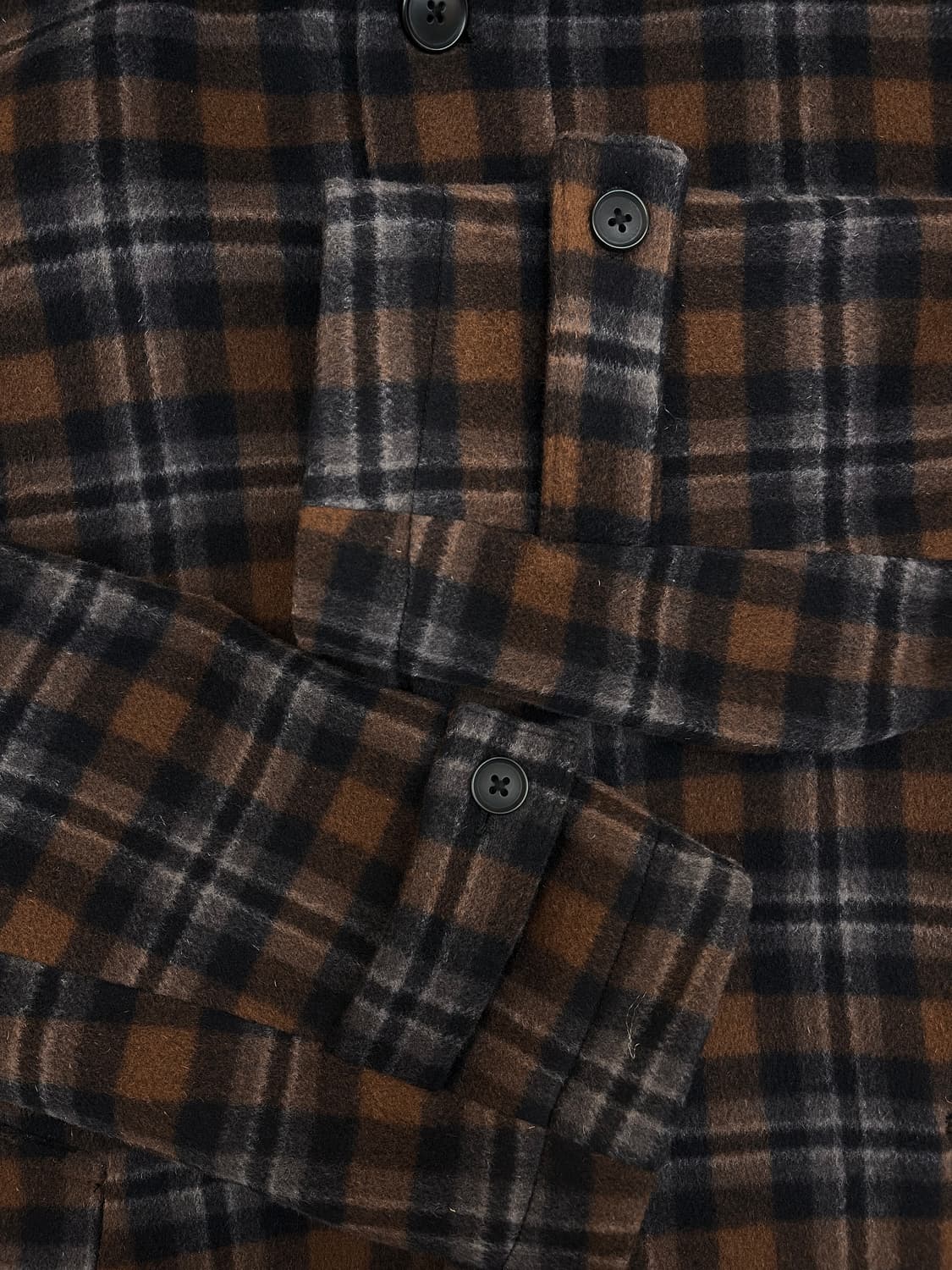 Hare 타탄 체크 울 맥 코트 상품이미지6