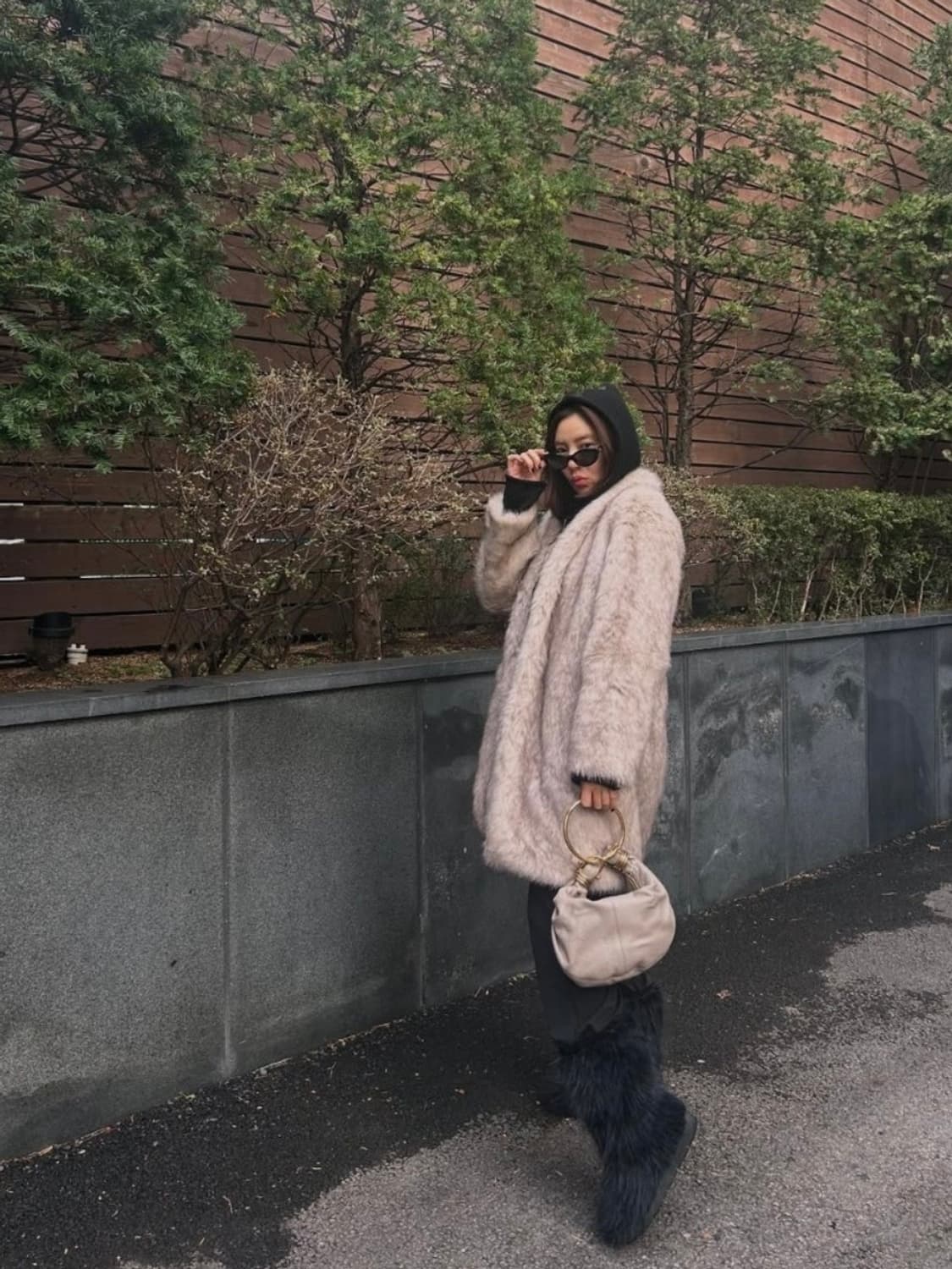 메종마레 글로우 폭스 퍼 코트 라이트 베이지 36 새상품 (품절 사이즈) 상품이미지9