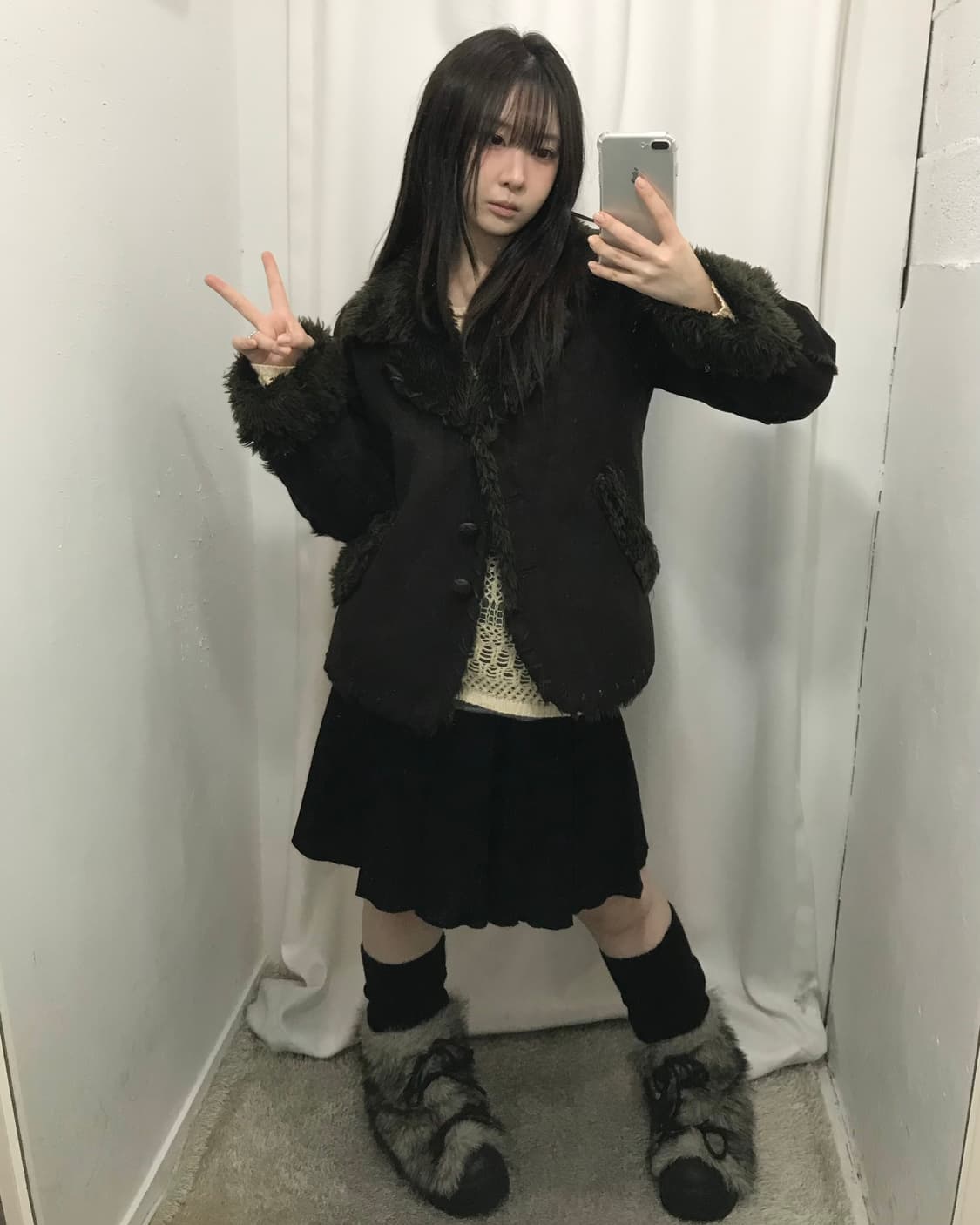 브라운 퍼 포인트 자켓 코디 세트 🤍 상품이미지3