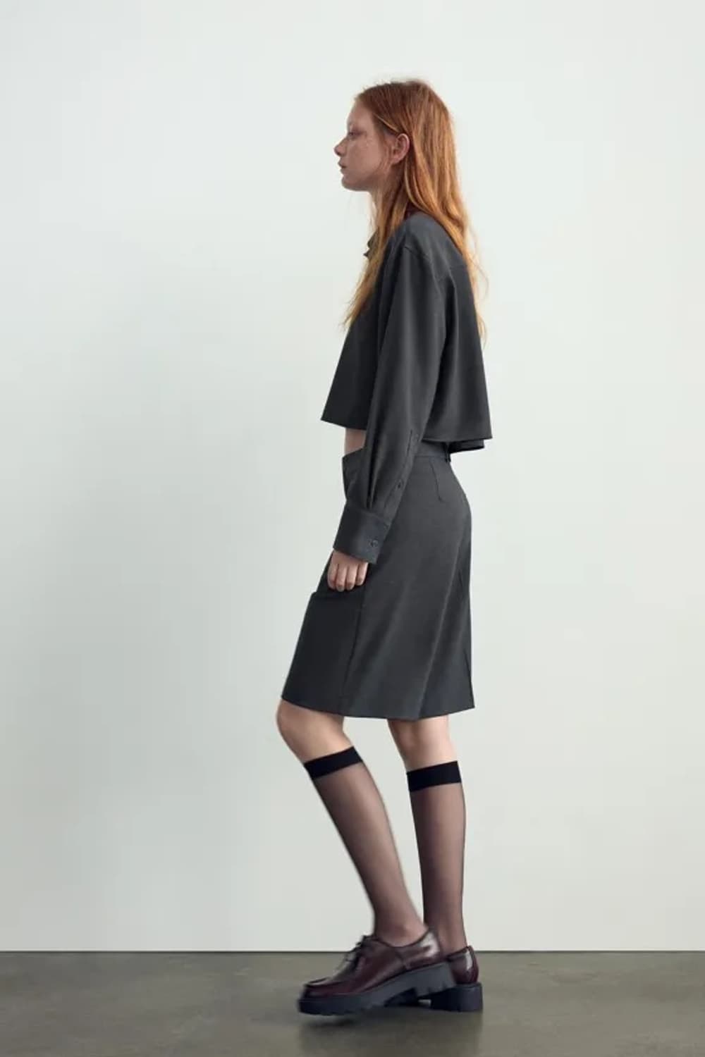 ZARA 자라 회색 셔츠 상품이미지2