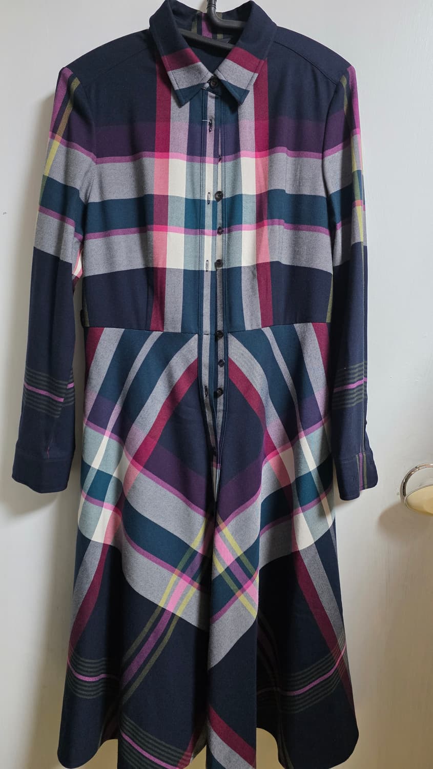 새상품) 헤지스 네이비체크 셔츠원피스 90(55사이즈) 상품이미지6