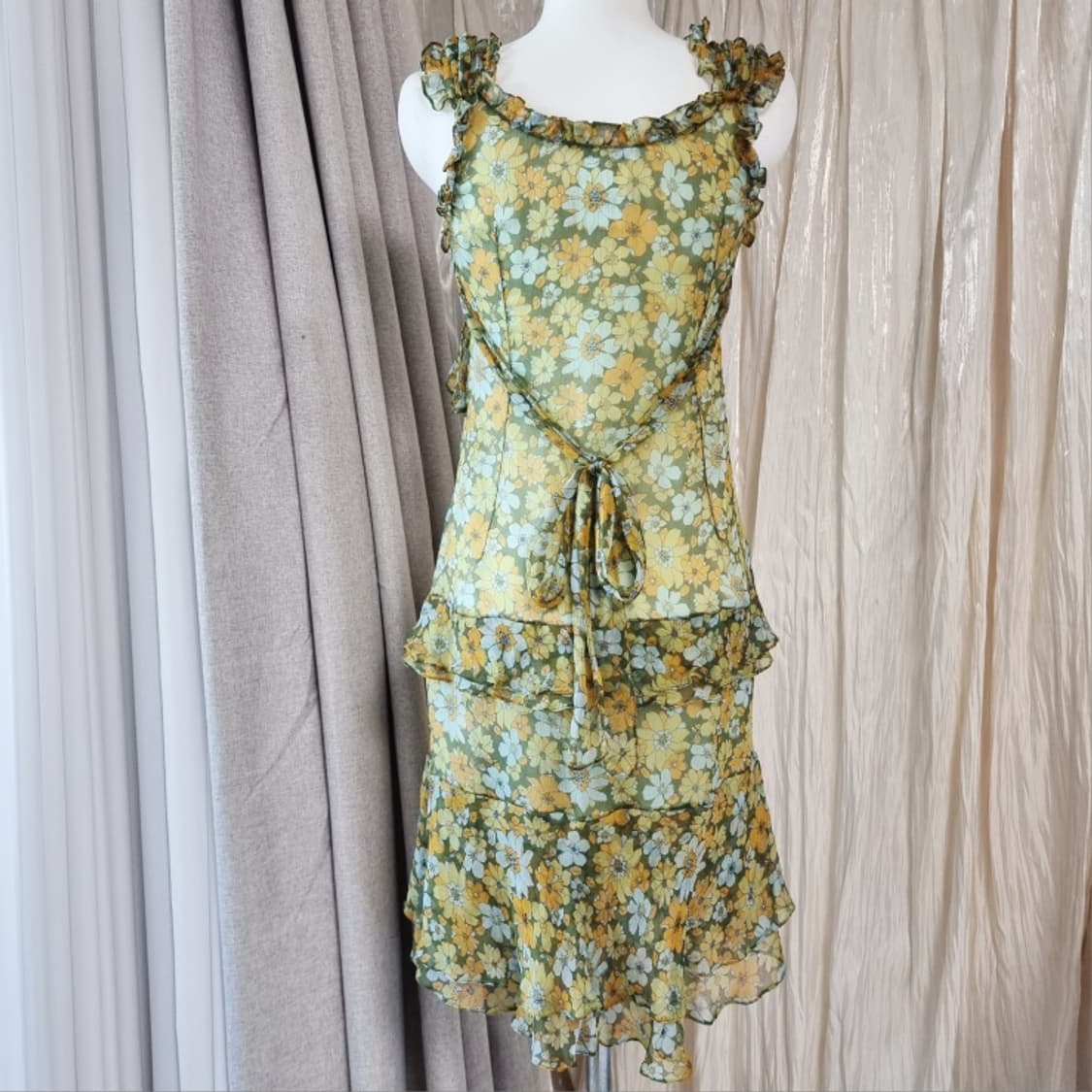 돌체앤가바나 D&G 스트링 쉬폰 원피스 (55) 상태최상 상품이미지4