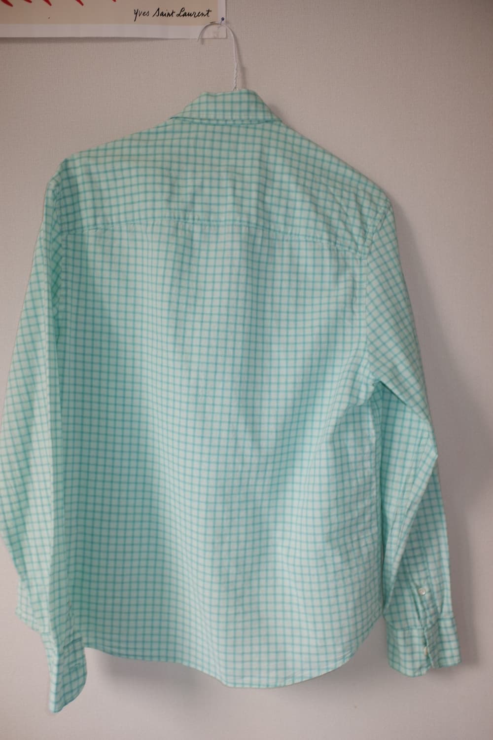 ZARA 남성 체크 셔츠 민트 S 사이즈 상품이미지4