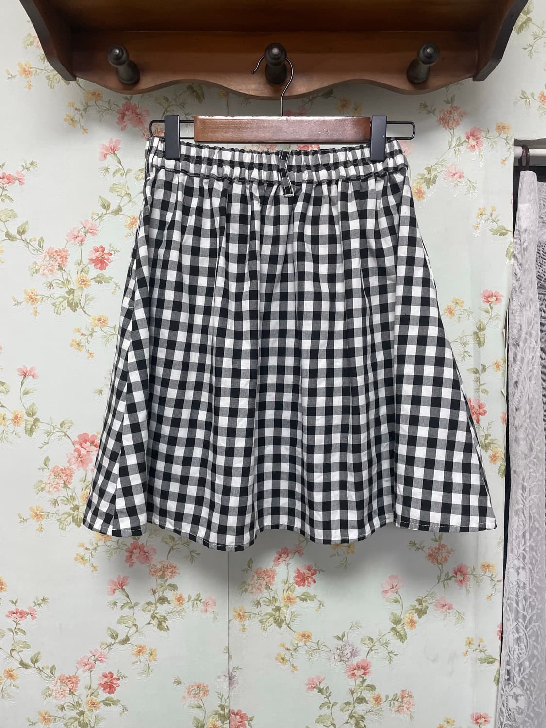 체크 밴딩 미니 스커트 상품이미지2