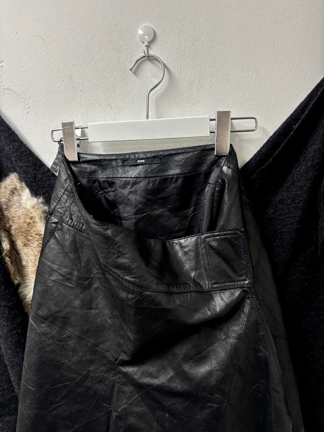 “Zoe” 00’s Design Chic Mood Leather Skir 상품이미지2