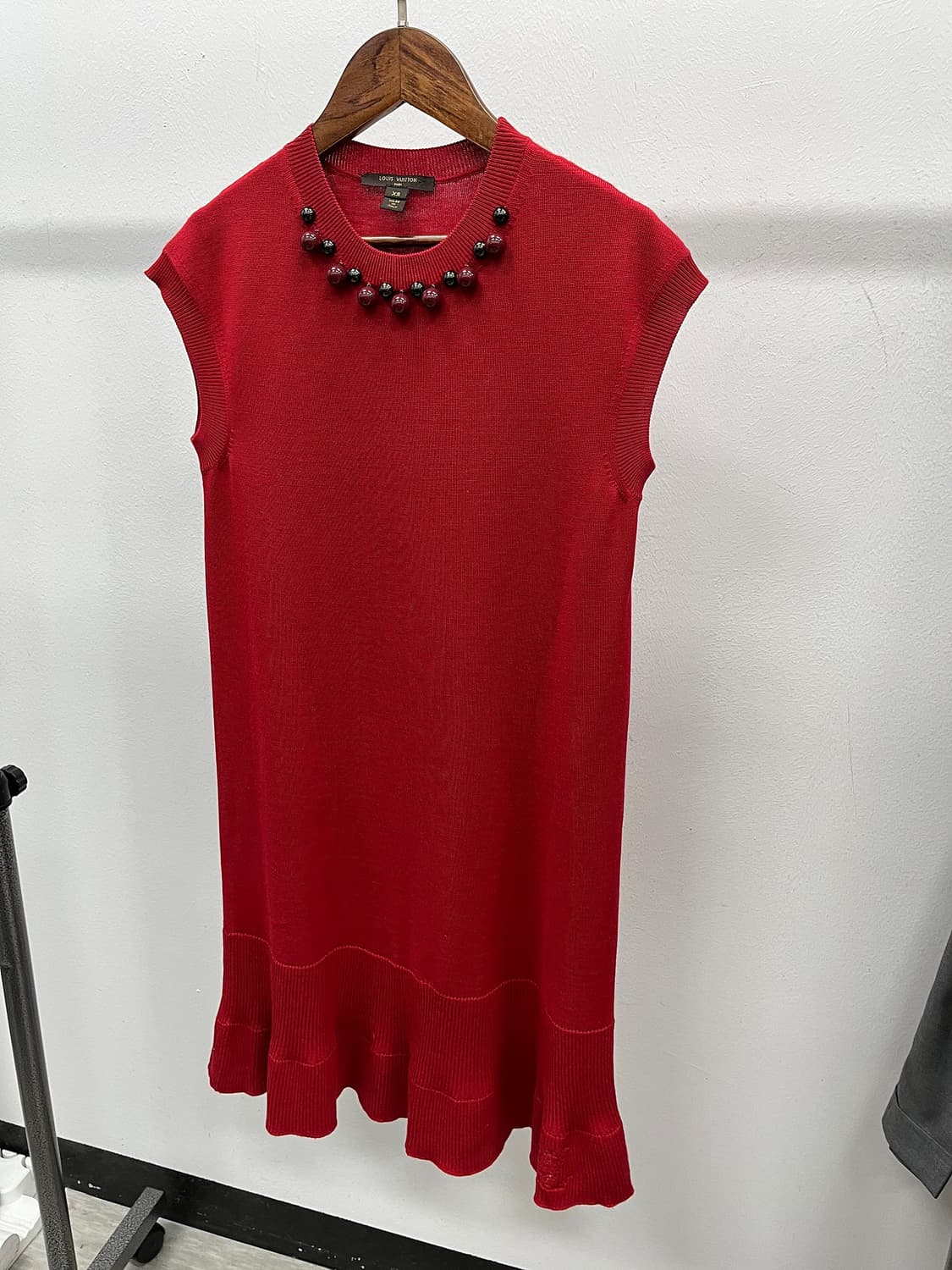 여) 루이비통 비즈 레드 원피스  상품이미지4