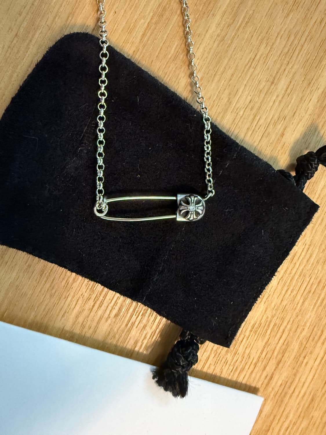새상품 Chromehearts 크롬하츠 세이프티핀 목걸이 다이아 상품이미지2