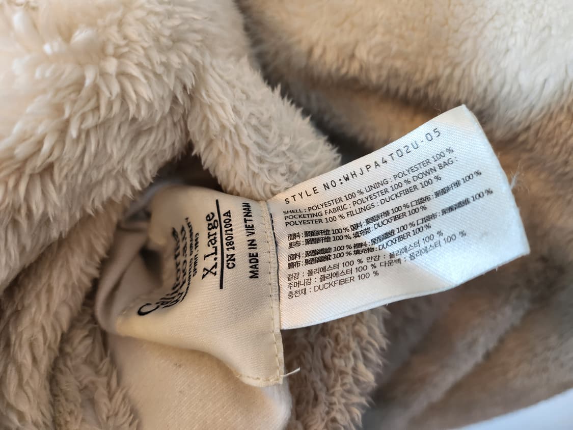 WAU 캘리포니아 양면뽀글이다운패딩 105 XL 새제품급 상품이미지6