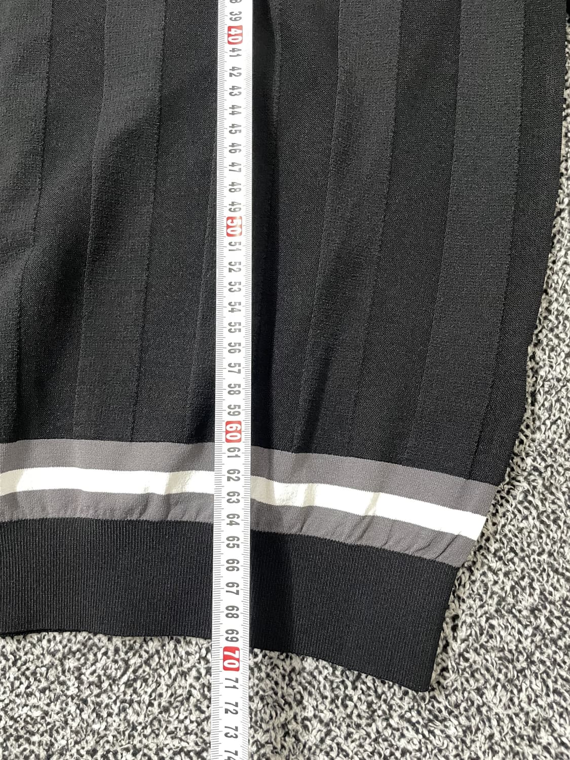 빈티지9. 파리게이츠 패치 로고 세로 스트라이프 니트 긴팔 티셔츠 상품이미지2