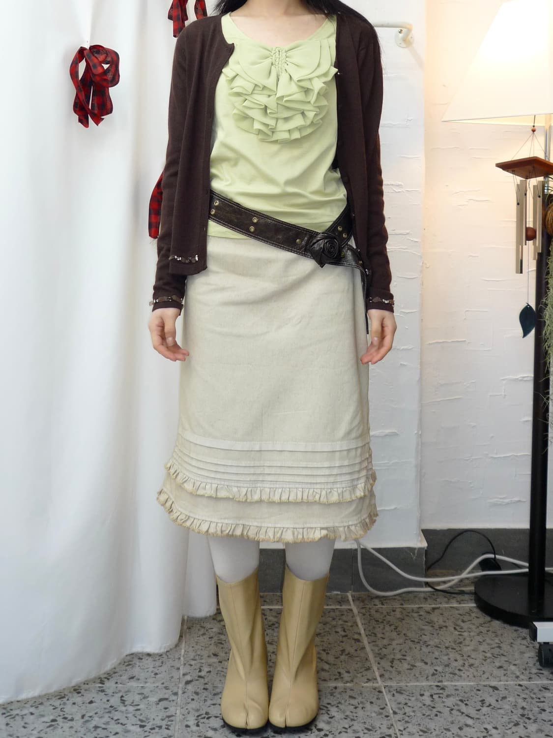 Maple brown cardigan 상품이미지2