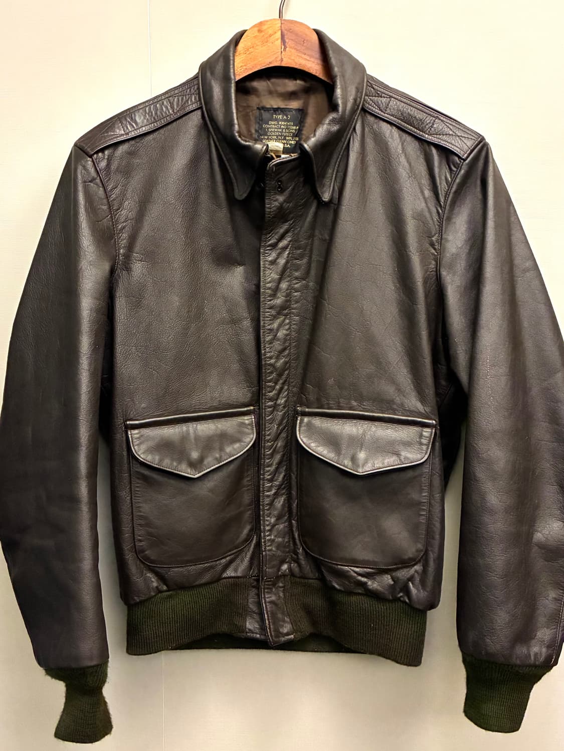 (36/97)USA spiewak 스피왁 골든플리스 A-2 레더 가죽자켓 상품이미지3