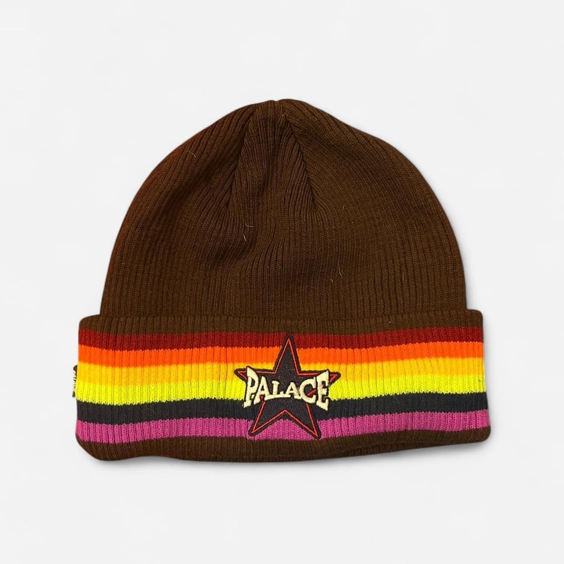 팔라스 스타 로고 레인보우 비니 브라운 상품이미지1