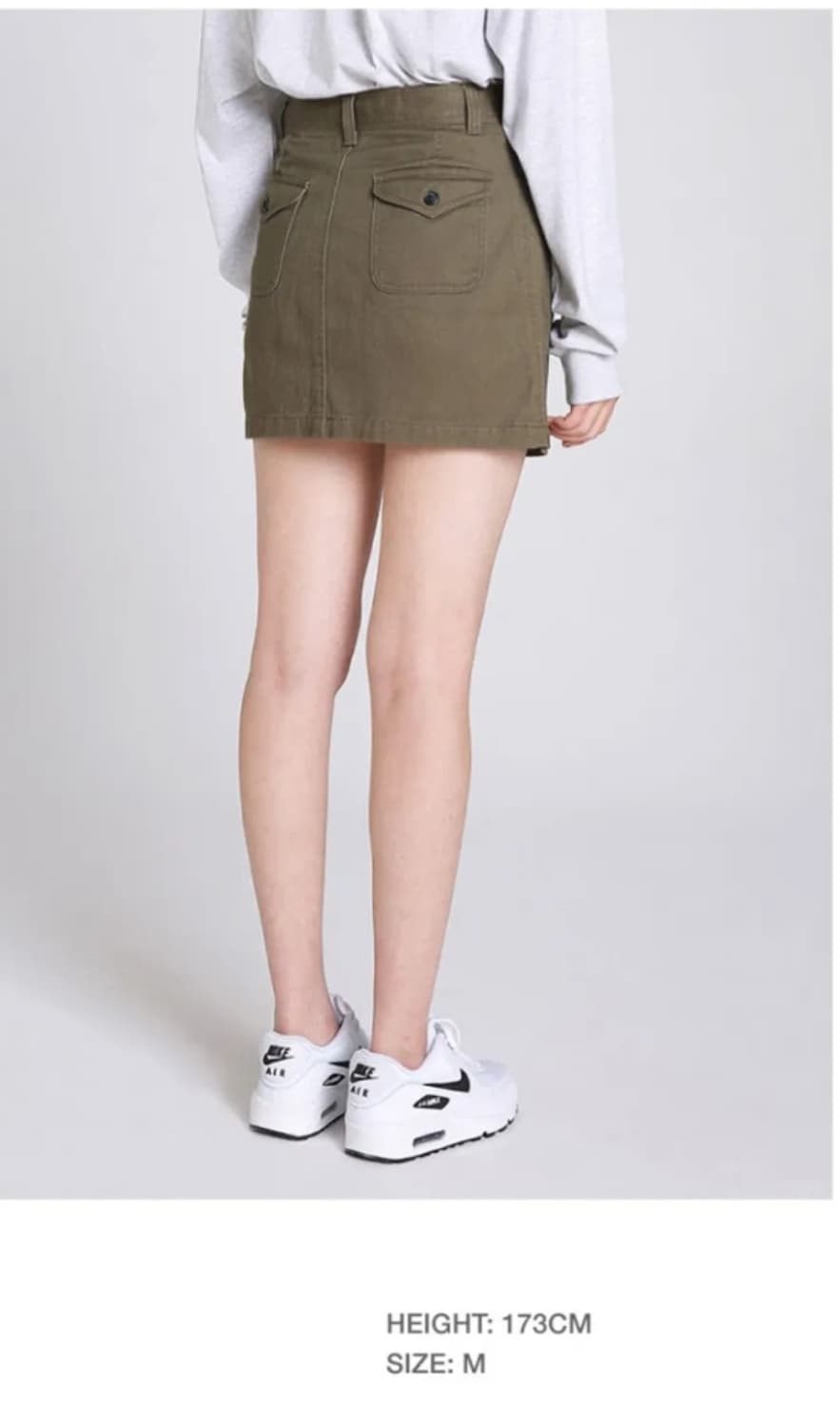 디스이즈네버댓 디네댓 치노 스커트 치마 올리브 상품이미지3