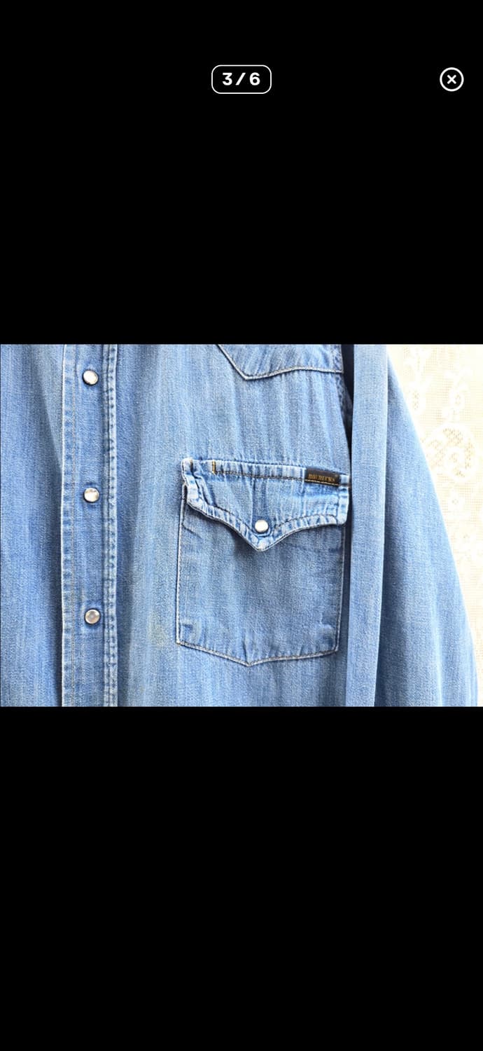 80s 시어스 데님 웨스턴 셔츠 상품이미지3