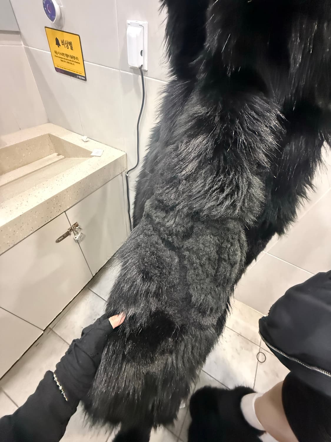 나체 리버시블 후디 퍼자켓 블랙1 상품이미지4