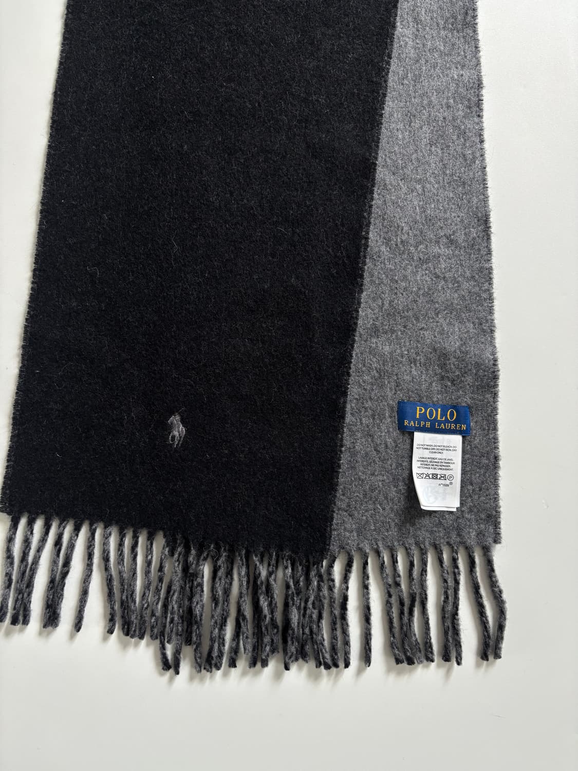 Polo 폴로 랄프로렌 딥차콜-그레이 울 머플러 상품이미지3
