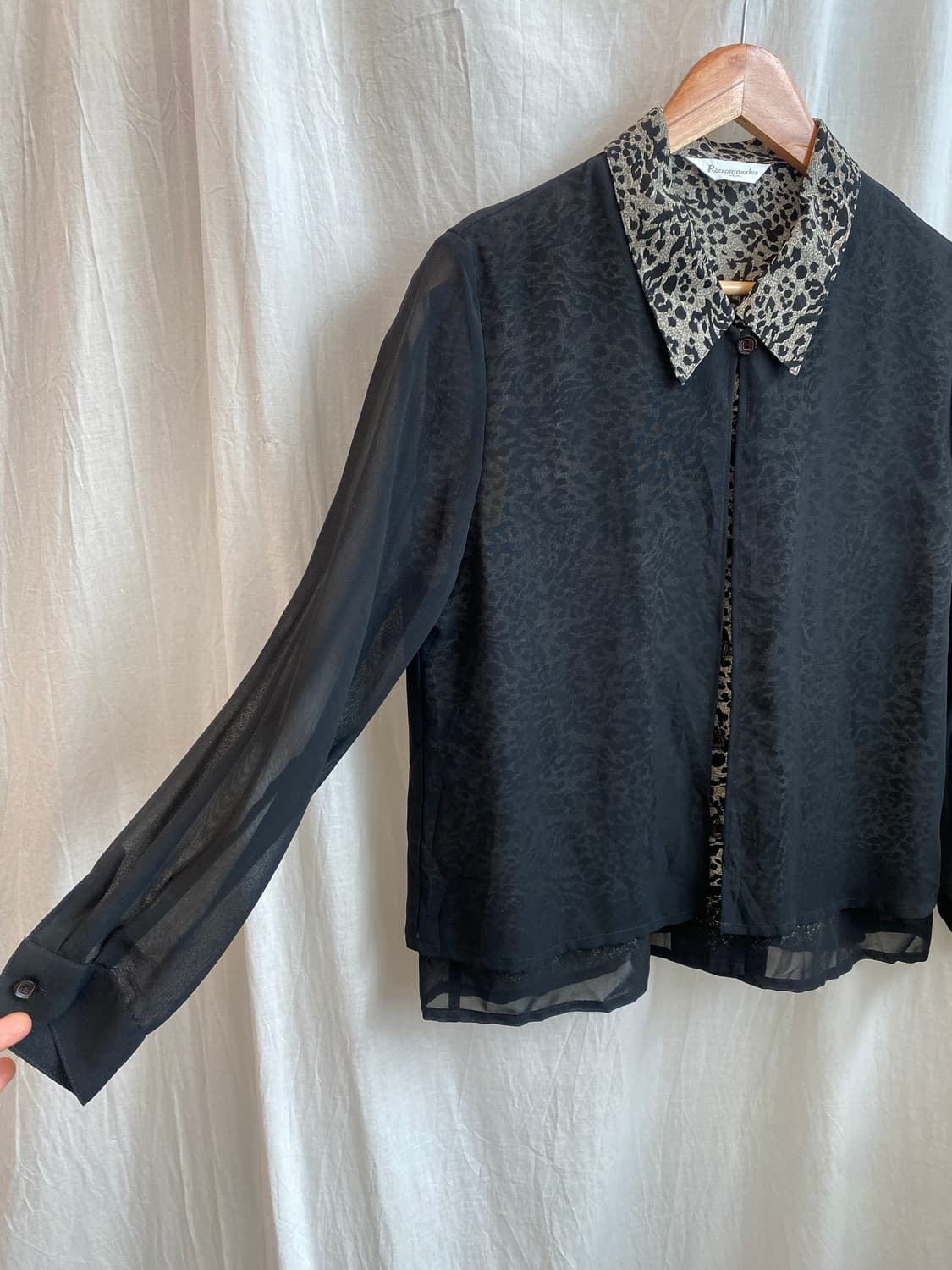 레오파드 레이어 블라우스(L) 상품이미지7