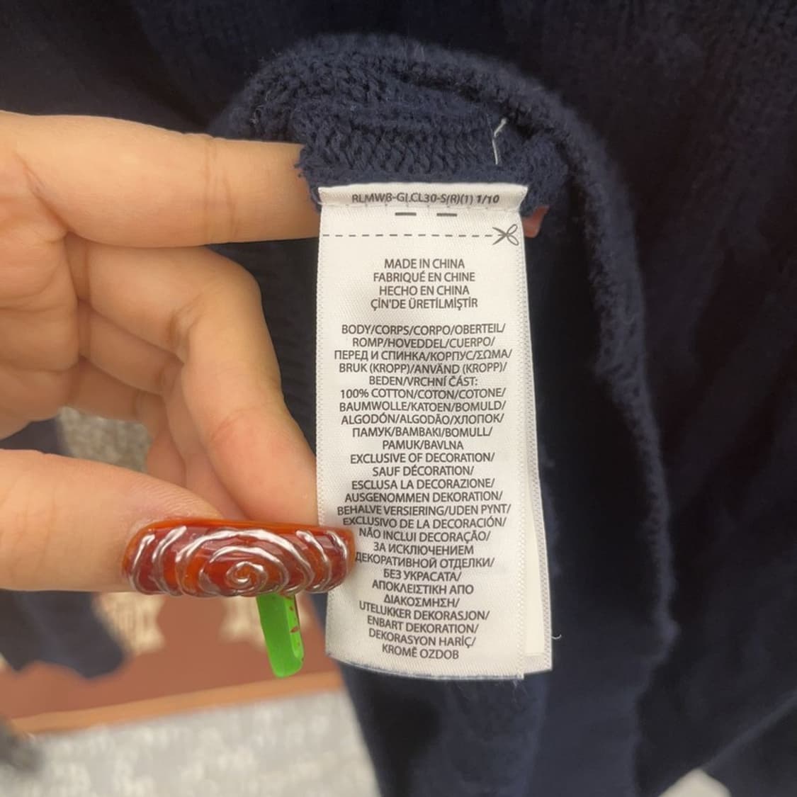 폴로랄프로렌 신형라벨 캐주얼 케이블 반집업 니트 L C09420 상품이미지6