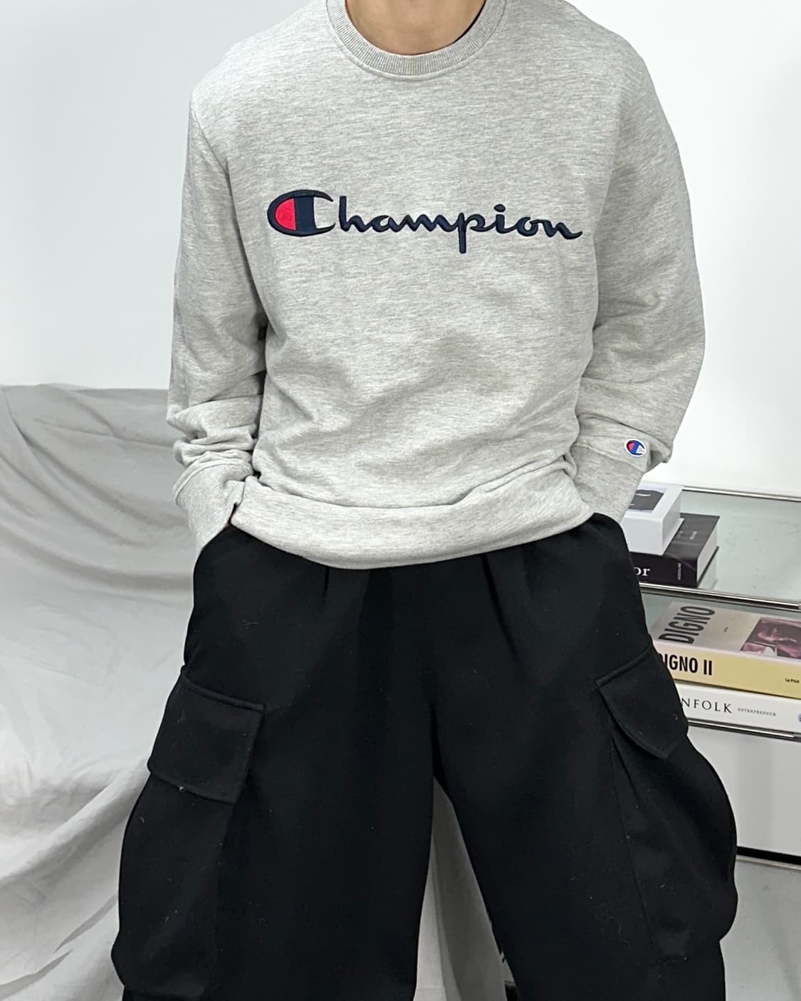 챔피온 빅로고 베이직 맨투맨 XL 상품이미지1