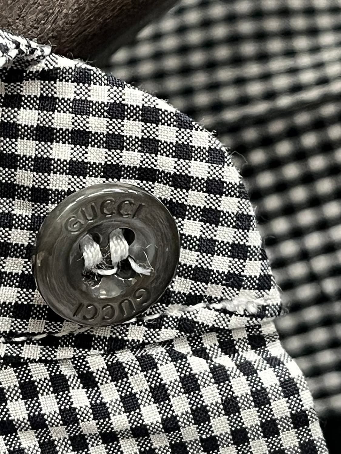 95-100) 구찌 투포켓 깅엄셔츠  상품이미지5