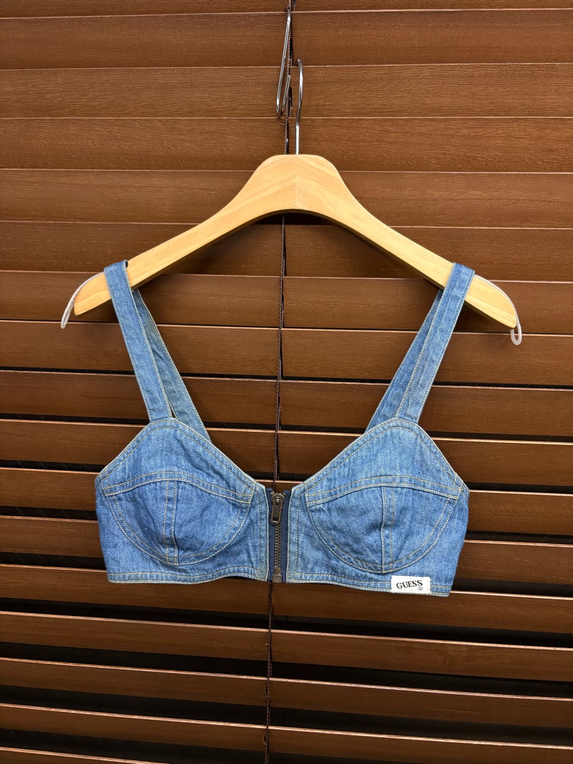 90‘s 게스 데님 레이스업 브라탑 상품이미지2