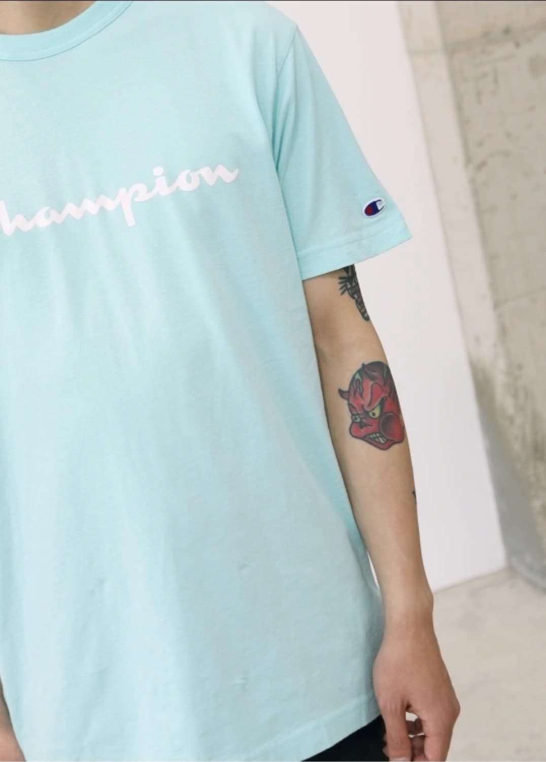 (새상품) 챔피온 champion 로고 코튼 반팔 티셔츠 상품이미지5