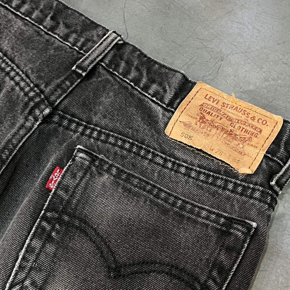  리바이스 505 흑청 데님팬츠 y16378 상품이미지6