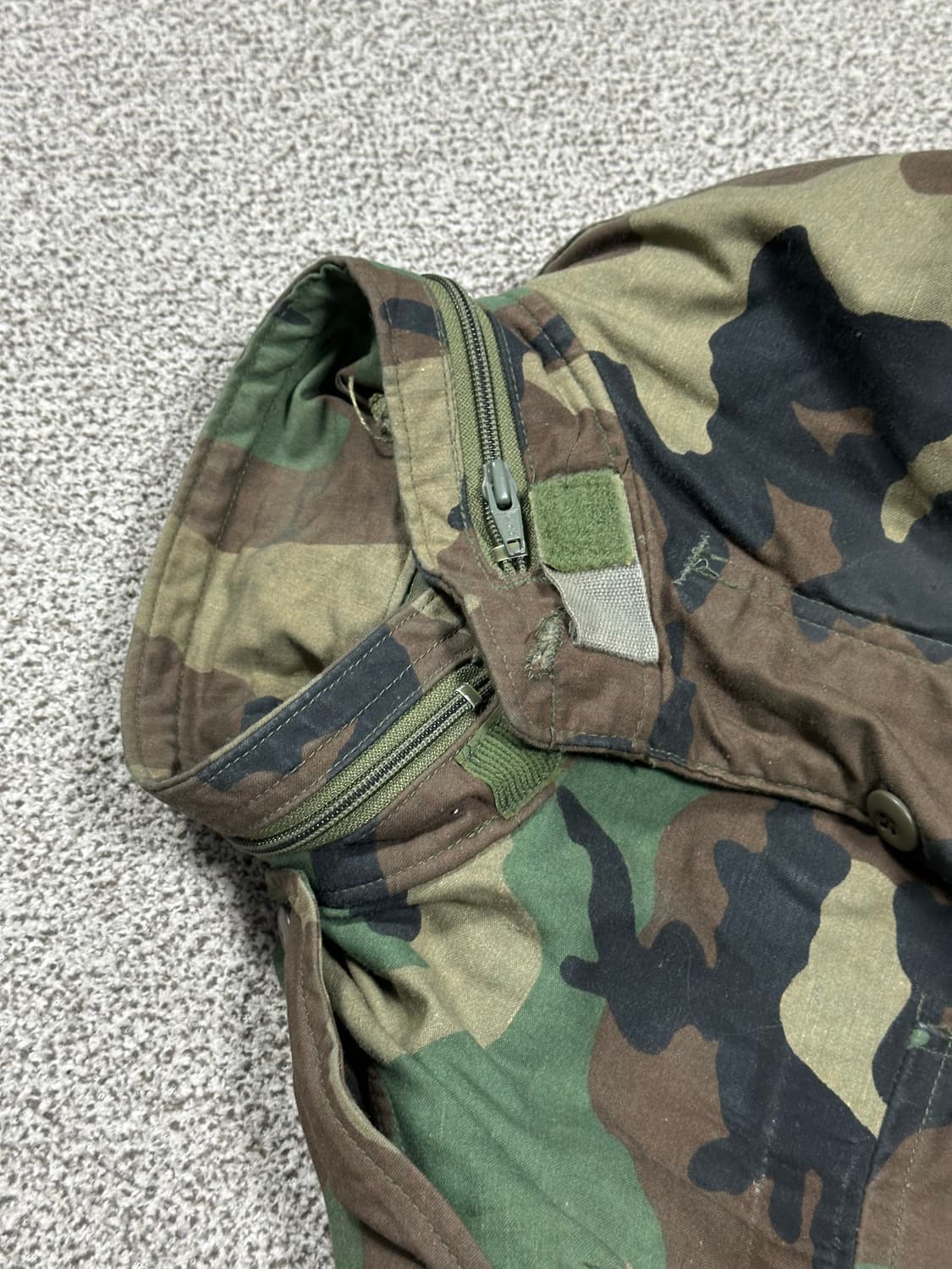 미군 오리지널 m-65 우드랜드 필드자켓 s/r 상품이미지5