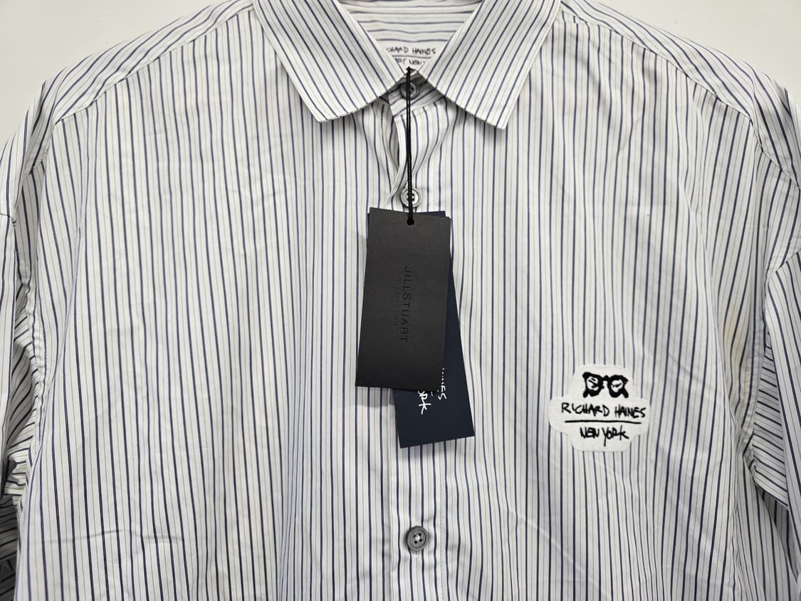질스튜어트 뉴욕 x리처드 헤인즈 스트라이프셔츠.   싸이즈 105 상품이미지3