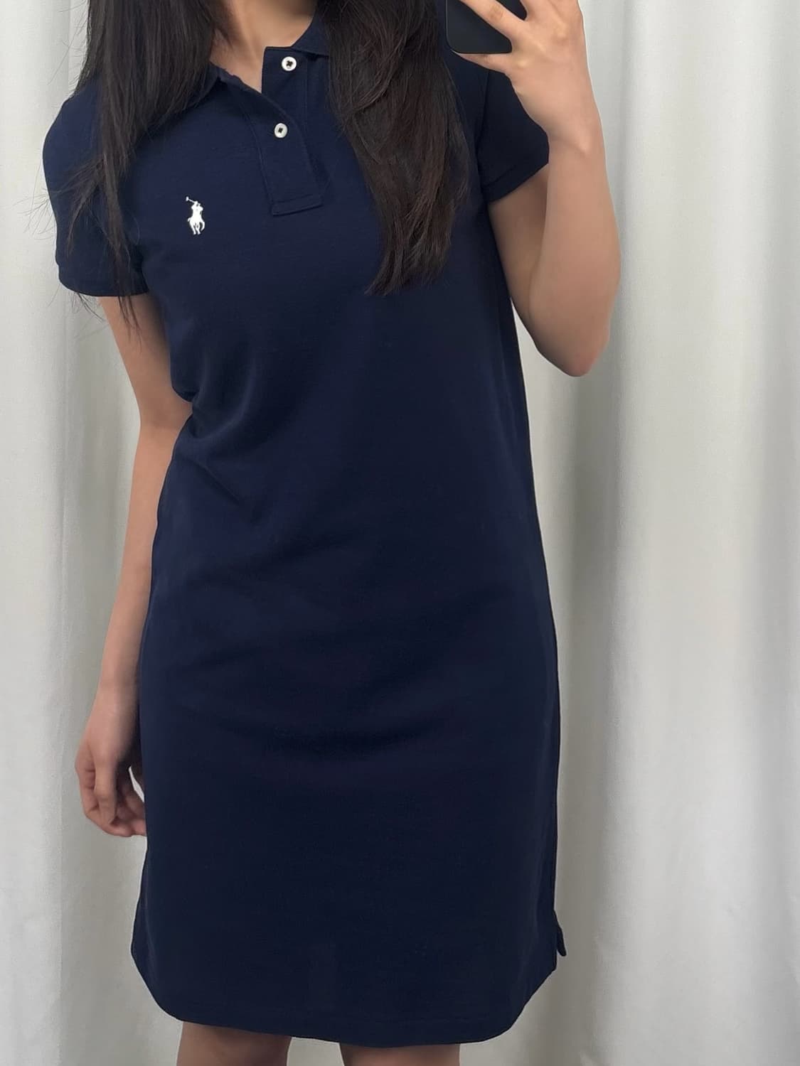 폴로 QR 네이비 반팔 원피스 상품이미지3