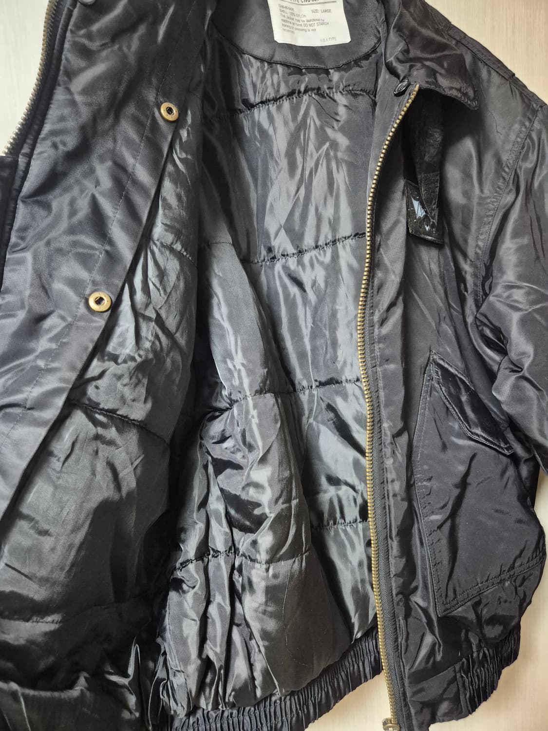 VTG 빈티지 미공군 복각 ma-1 플라이트 자켓 라지 상품이미지7