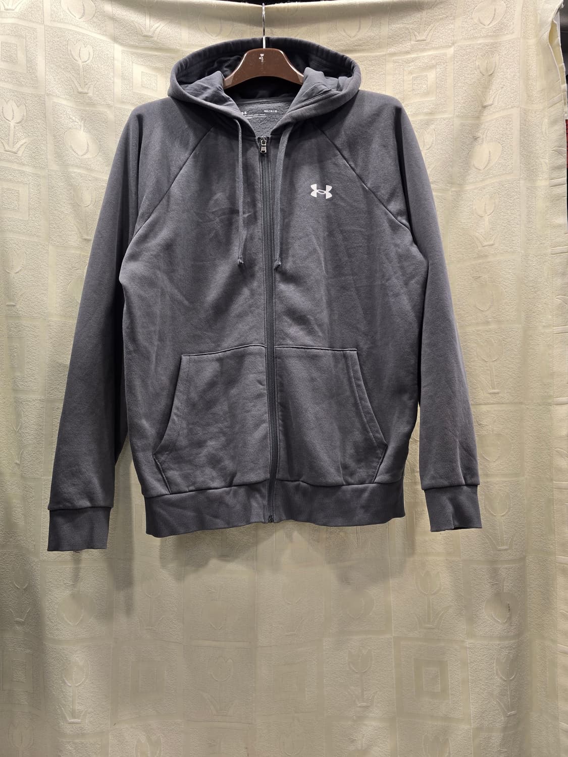 언더아머 회색 기모 후드집업 자켓 M(95) 상품이미지1