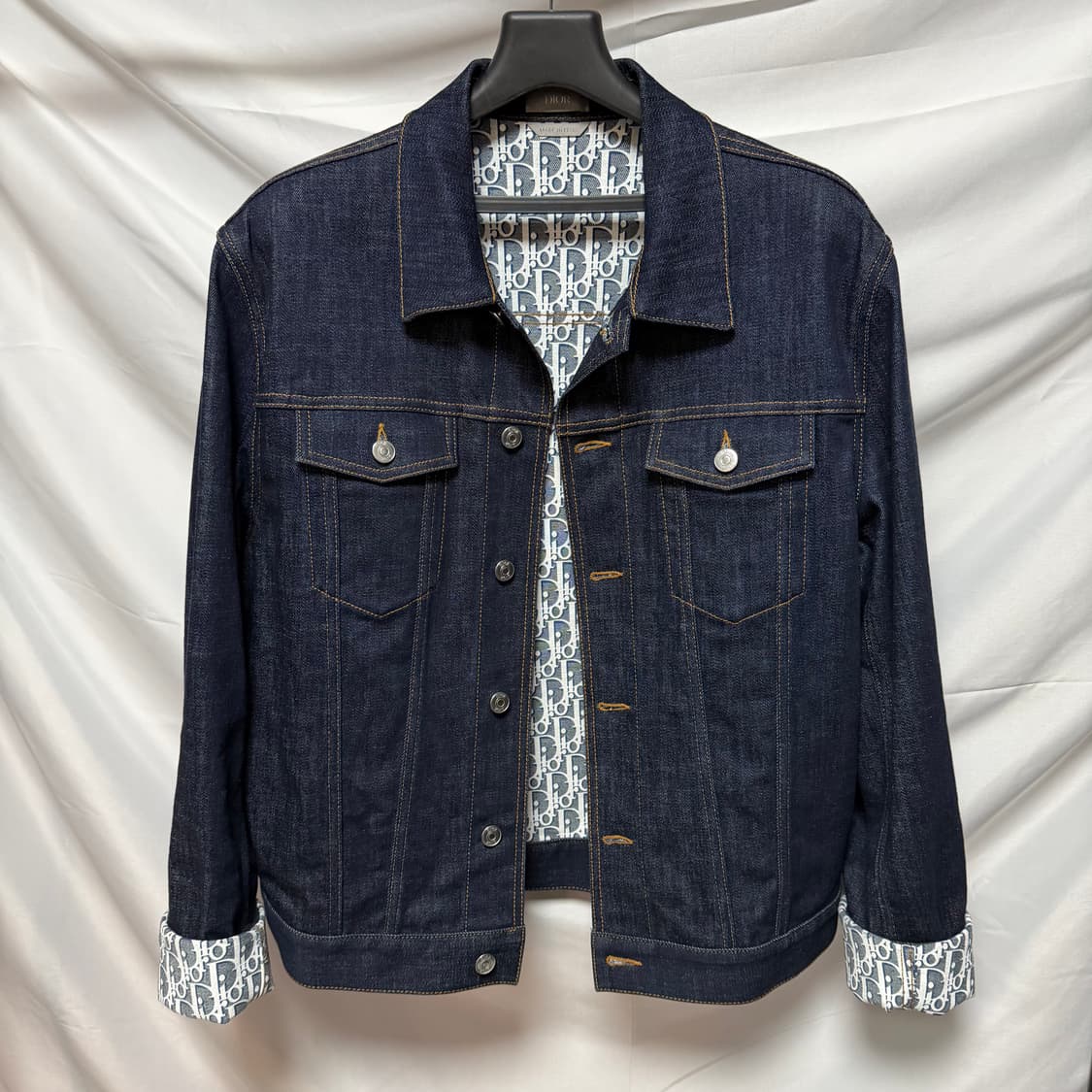 [S+급/52] 디올 오블리크 데님 트러커 청자켓 상품이미지2